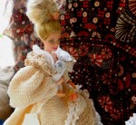 barbie doll crochet ecru side